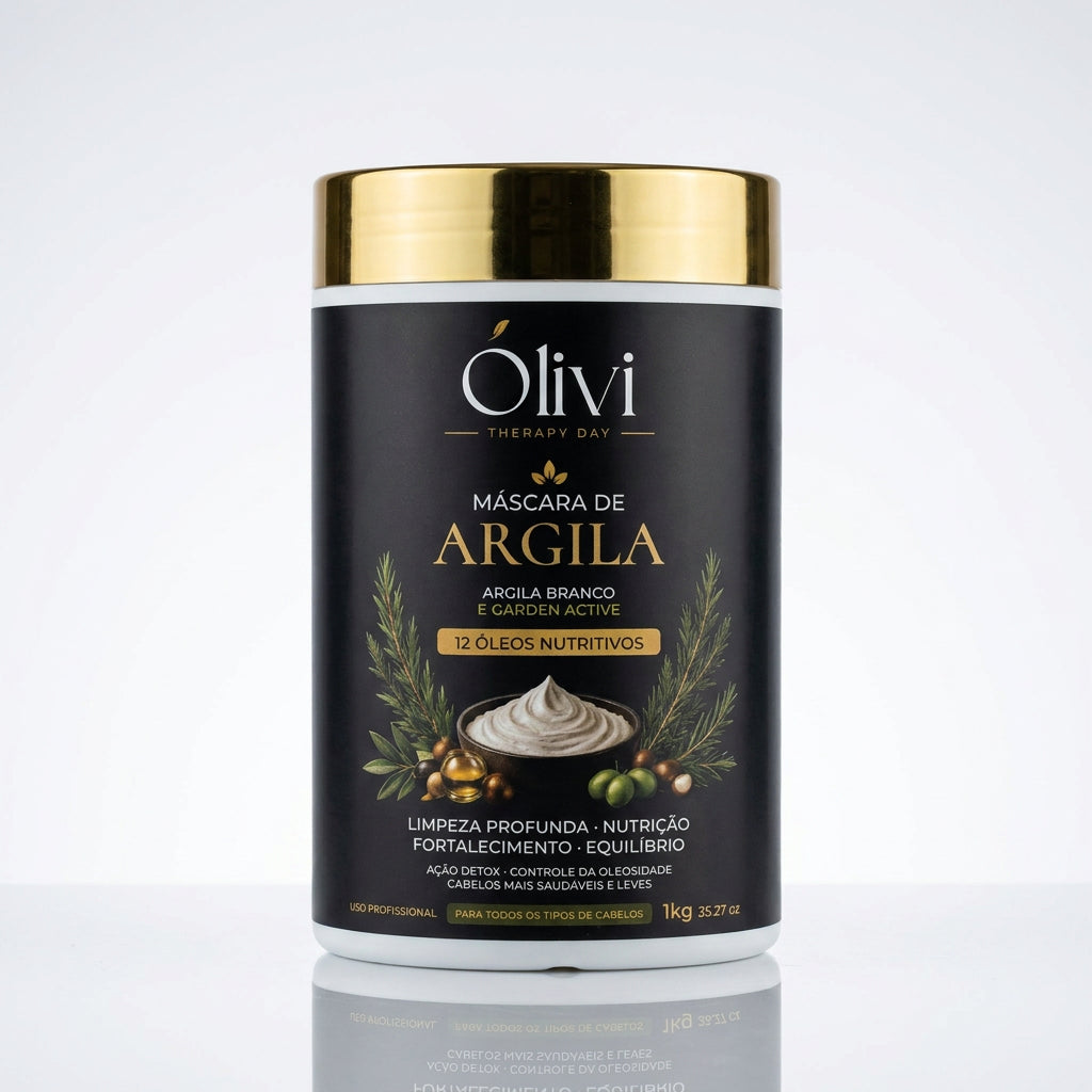 Mascara Argila Branca 1Kg | Olivi