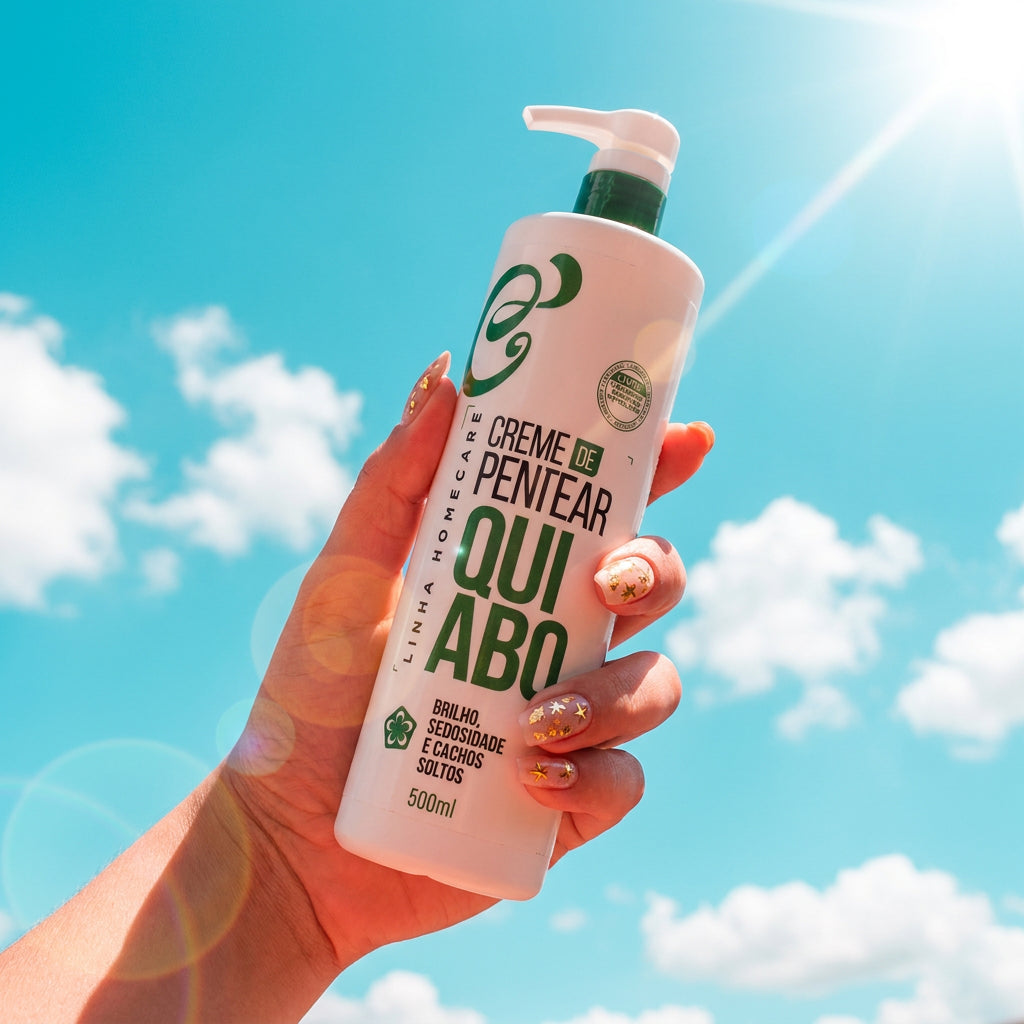 Creme de Pentear Quiabo Cacheadu's - Cachos Soltos e Brilho